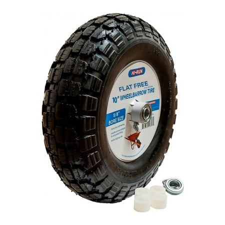 Sutong Tire Resources Hi-Run Tool Wheelbarrow 10" Pneumatic with Universal Bearing Kit & Grease Fitting (Stud) WB1003